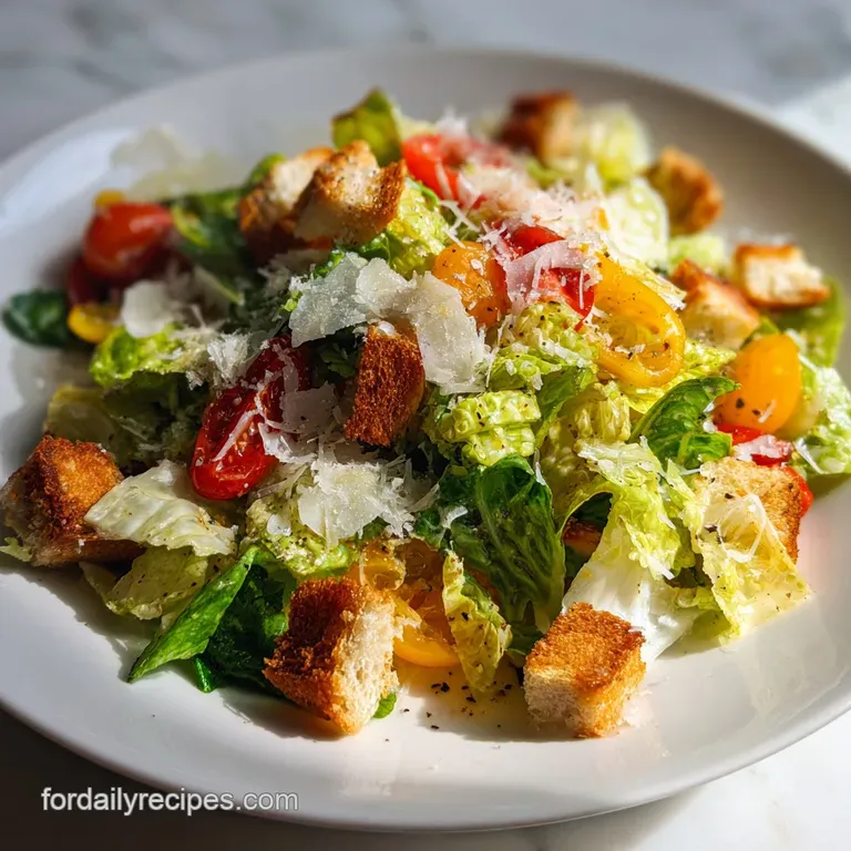Plated chopped salad with a generous sprinkle of parmesan. The varied textures and colors create a beautiful, appetizing s...