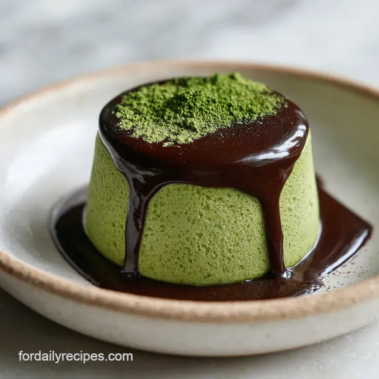 Elegant pistachio mousse in glass, topped with shiny chocolate ganache and chopped nuts. Creamy, light, decadent.