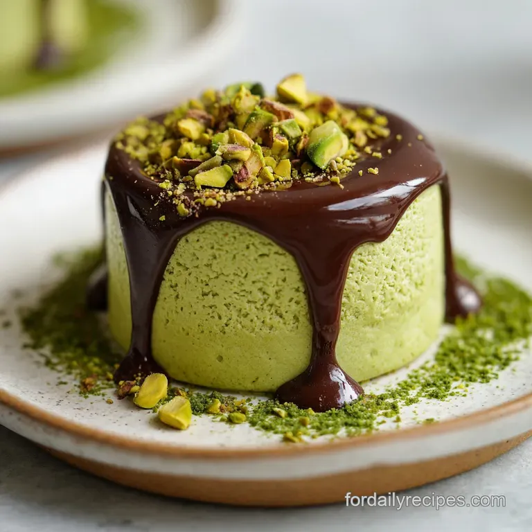 Pistachio Mousse with Chocolate Ganache