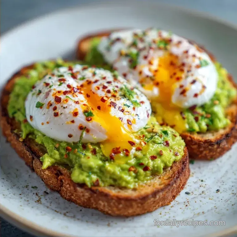 Poached Egg Avocado Toast: Crispy Sourdough