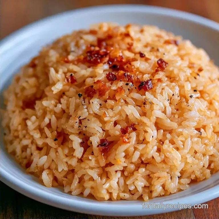 Crispy Quick Garlic Fried Rice