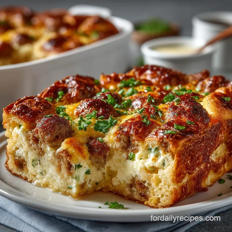 Breakfast Casserole: Make-Ahead Sausage Gruyere Strata