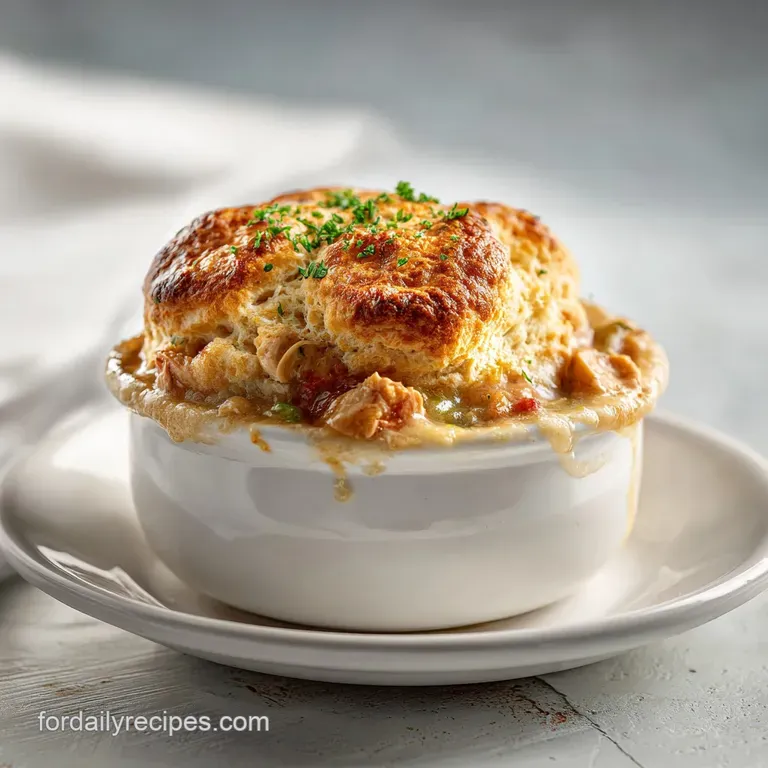 Chicken Cobbler: Savory Cheddar Biscuit Crust