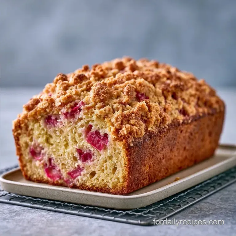 Seasonal Rhubarb Bread: With Buttery Streusel