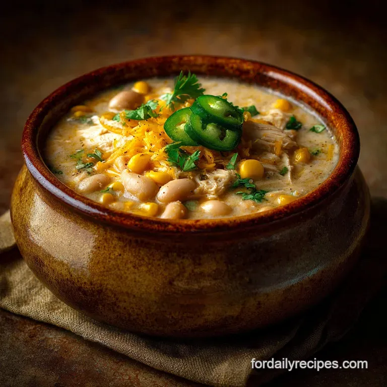 White Chicken Chili Cornfree: the Silky Naturally Velvety Dinner Recipe presentation
