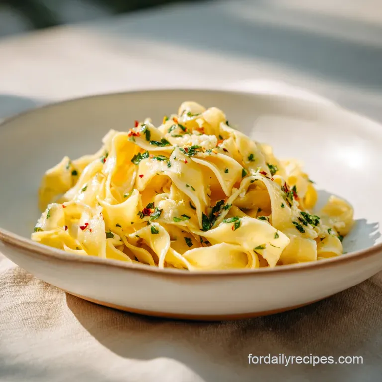 Velvety Garlic Butter Pasta Recipe