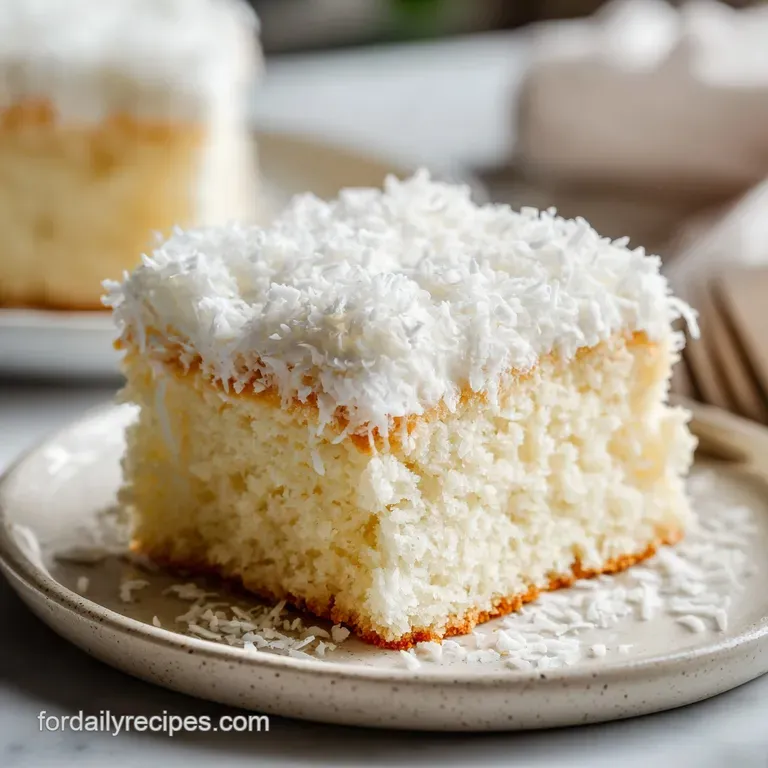 Simple Moist Coconut Cake: Velvety and Tender