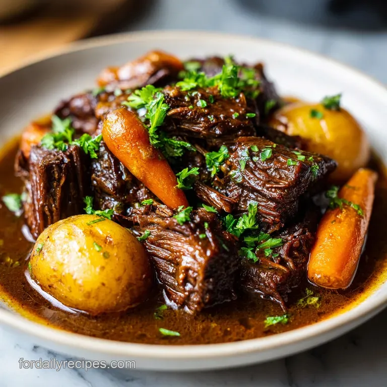 Slow Cooker Pot Roast Recipe: Tender Beef