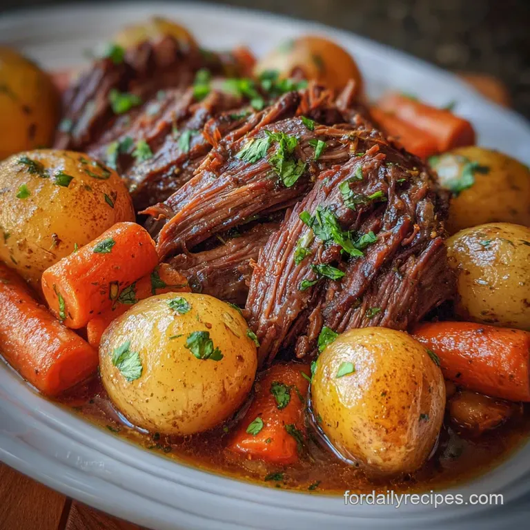 Slow Cooker Crockpot Meal with Pot Roast