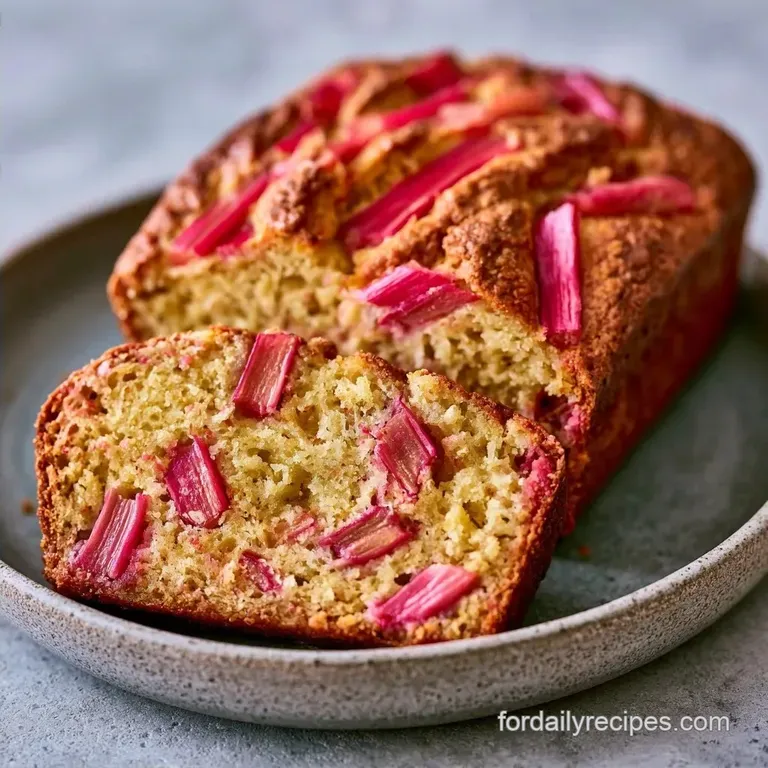 Sour Cream Rhubarb Bread: Moist and Tangy