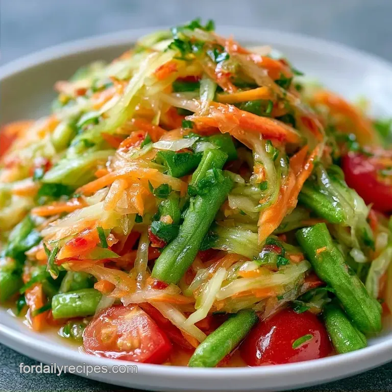 Spicy Thai Papaya Salad in 20 Minutes