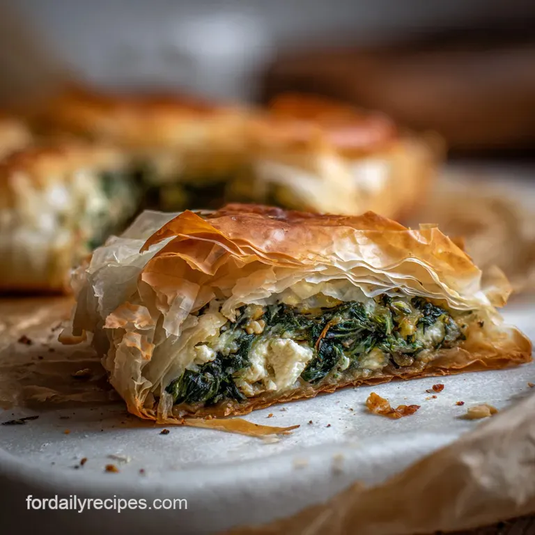 Phyllo Dough Recipe with Spinach and Feta
