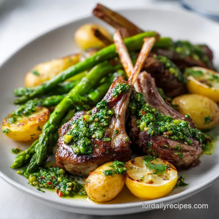 Spring Meals: Lamb with Vibrant Pistou