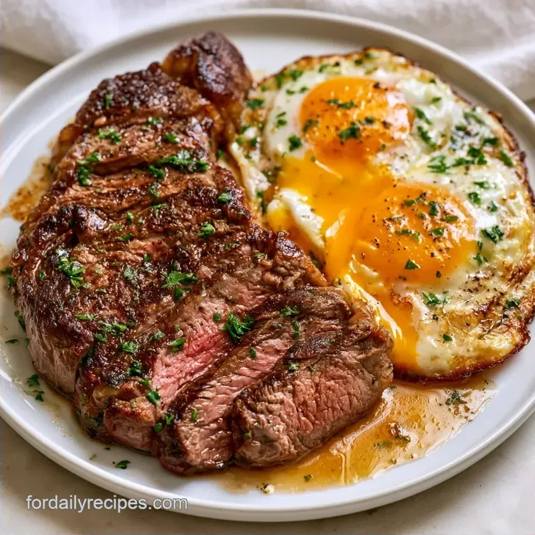 Pan-Seared Steak and Egg Breakfast