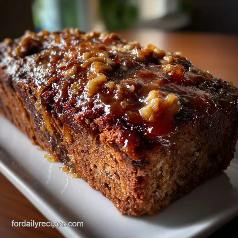 Date Palm Recipe: Sticky Toffee Loaf presentation