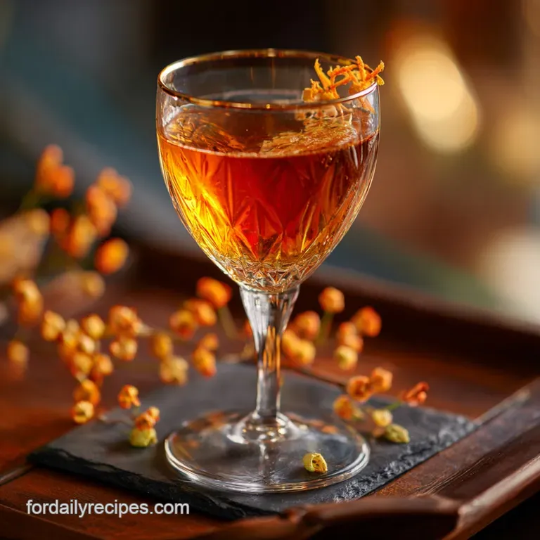 The Stonecutter Cocktail: Scotch Sherry and Smoke presentation