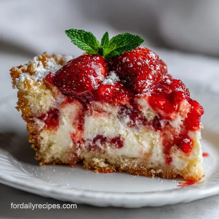 Strawberry Cheesecake Dump Cake