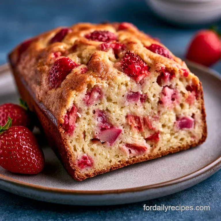Strawberry Rhubarb Bread: Tart and Sweet