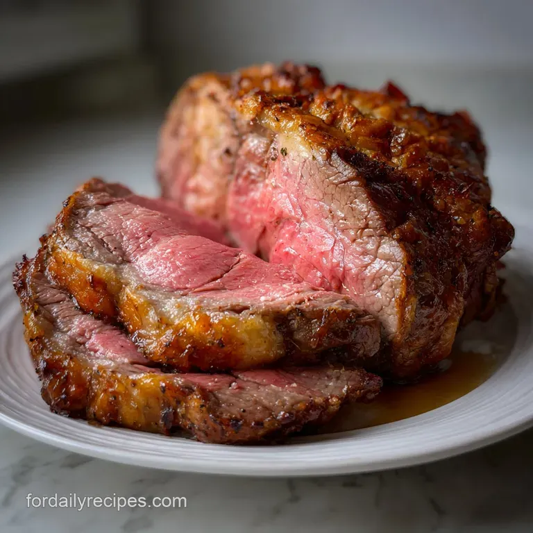 The Sunday Best Eye of Round Roast: Perfectly Pink presentation