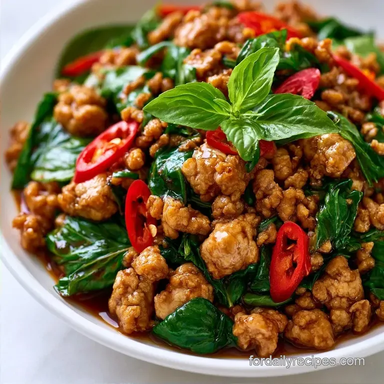Savory Thai Basil Chicken Stir Fry