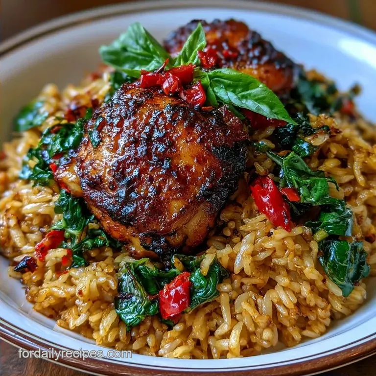 Authentic Spicy Thai Basil Fried Rice
