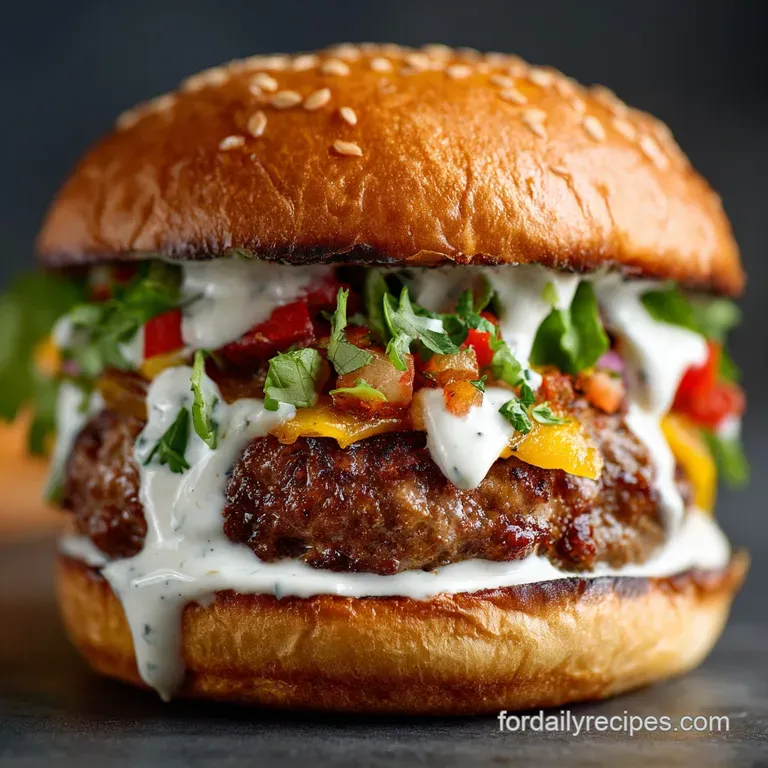 Crack Burger: the Ultimate Crispy Smash Recipe with Signature Sauce presentation