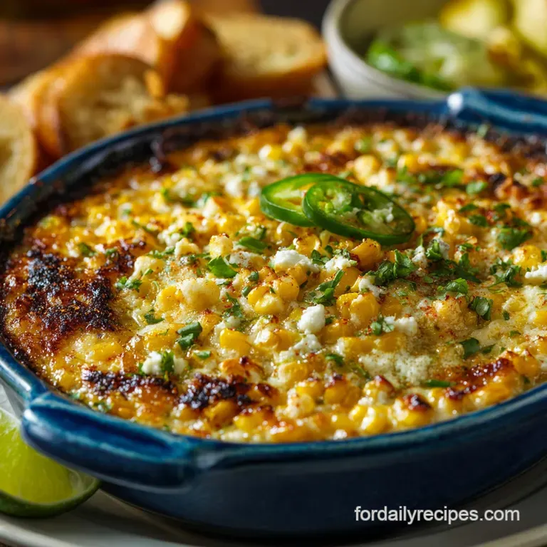 Corn Dip: the Ultimate Hot Cheesy Street Corn Dip presentation