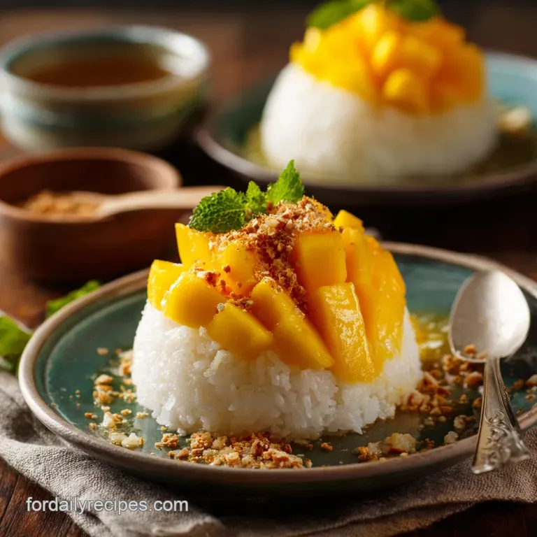 Mango Sticky Rice: the Ultimate Restaurant-Quality Khao Niao Mamuang Recipe presentation