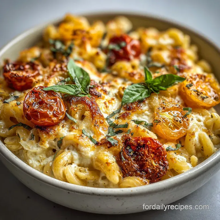 Feta Pasta Recipe With Roasted Tomatoes